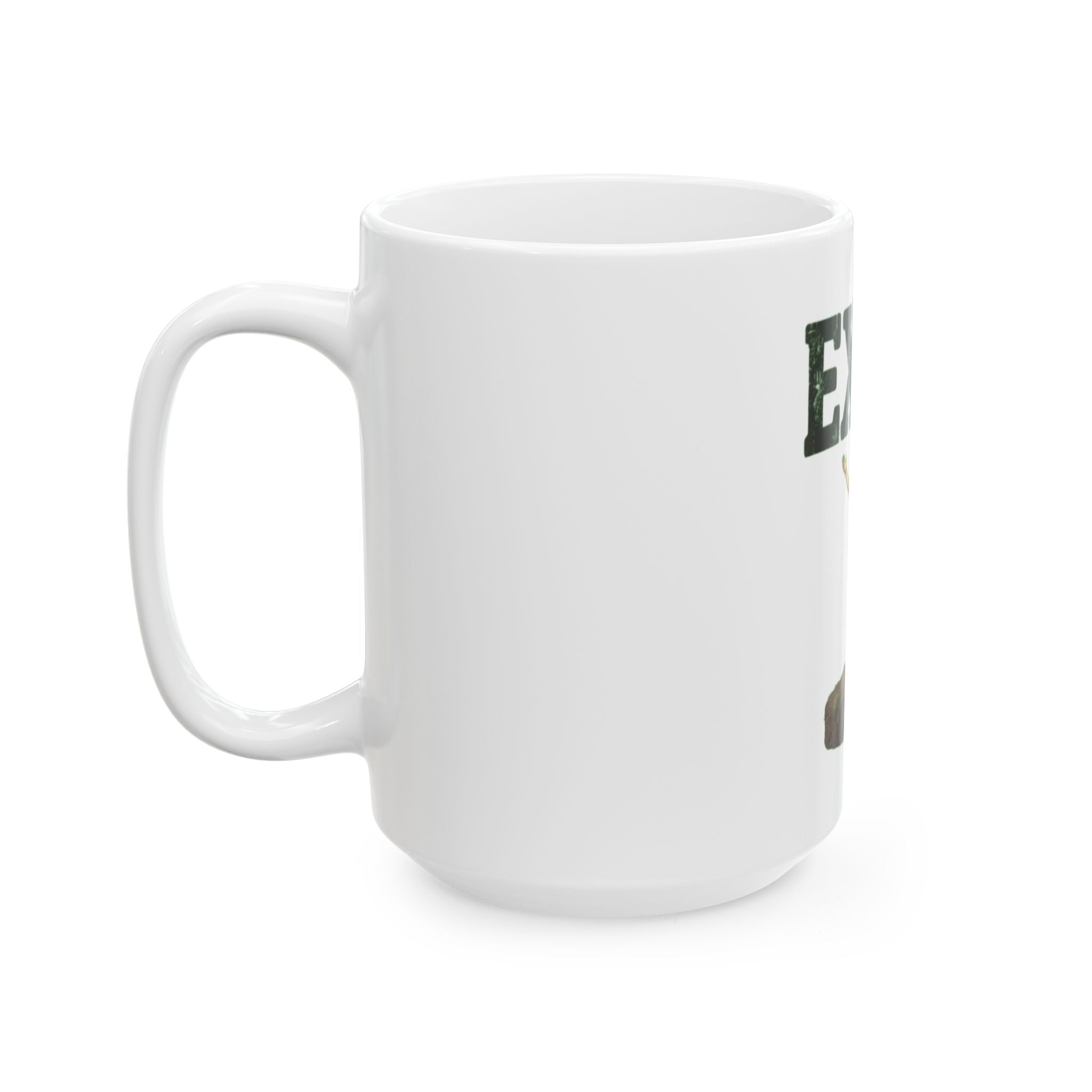 "I Exist" White Ceramic Mug — Graphic