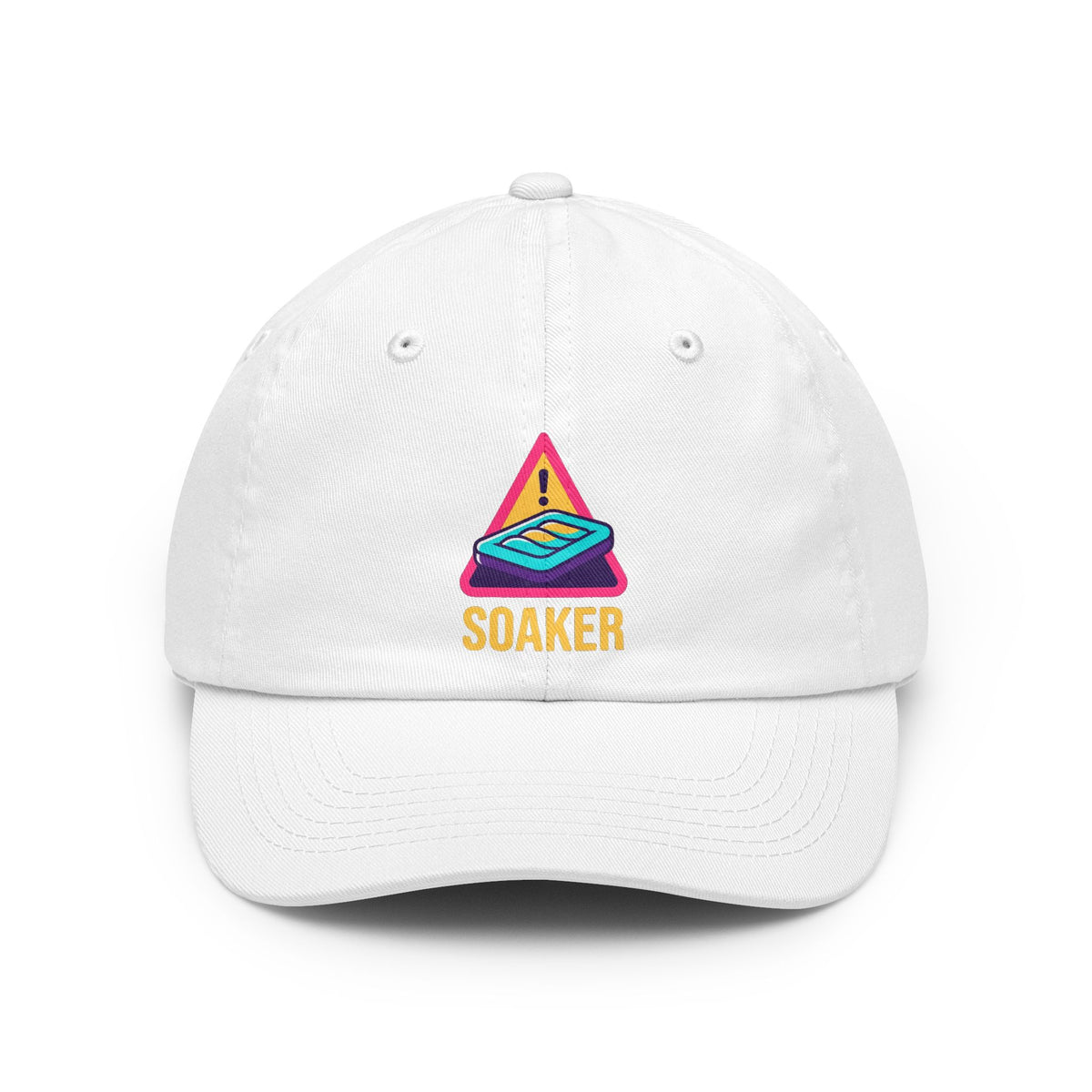 Color: White | Professional Soaker Dad Hat — Graphic