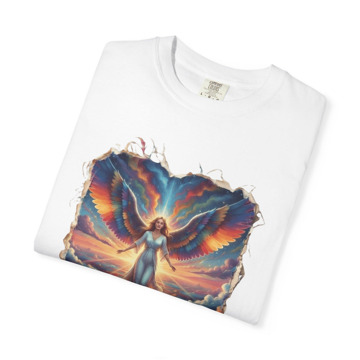 "Rainbow Angel" Unisex Garment-Dyed Tee