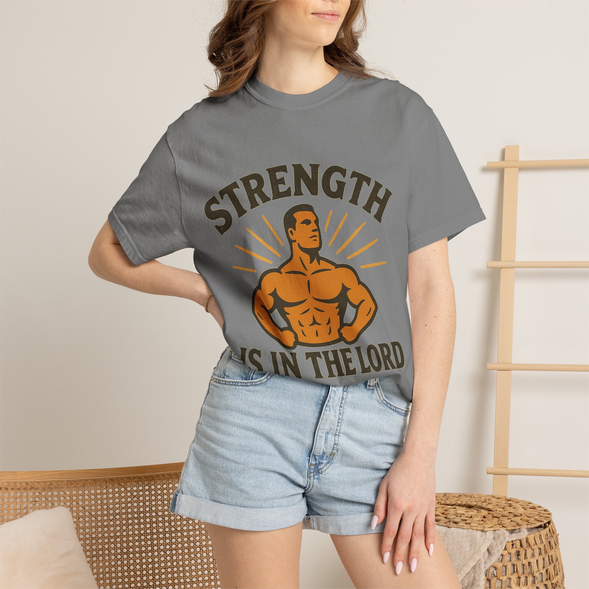 "Strength is in the Lord" Unisex Garment-Dyed T-shirt