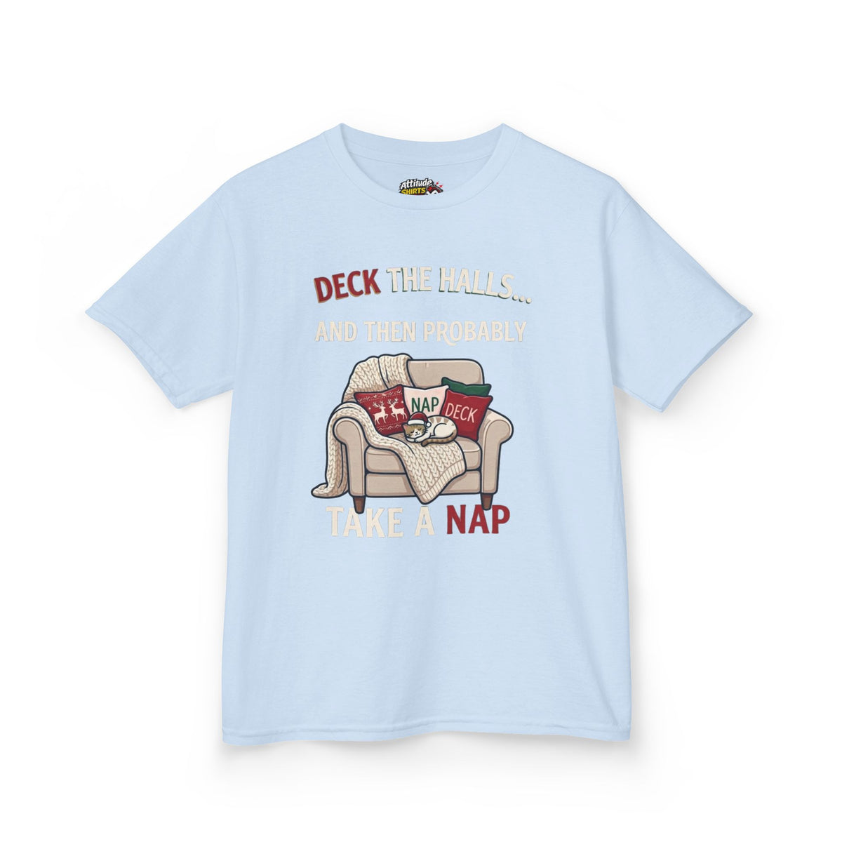 "Deck The Halls And Take A Nap" Kids Tee