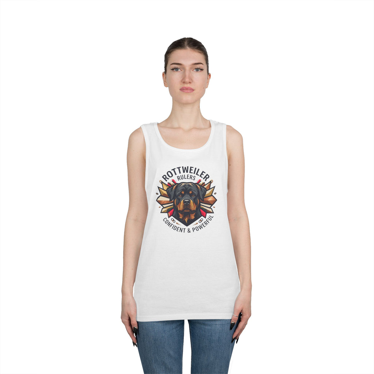 "Rottweiler Rulers Confident Powerful" Tank Top