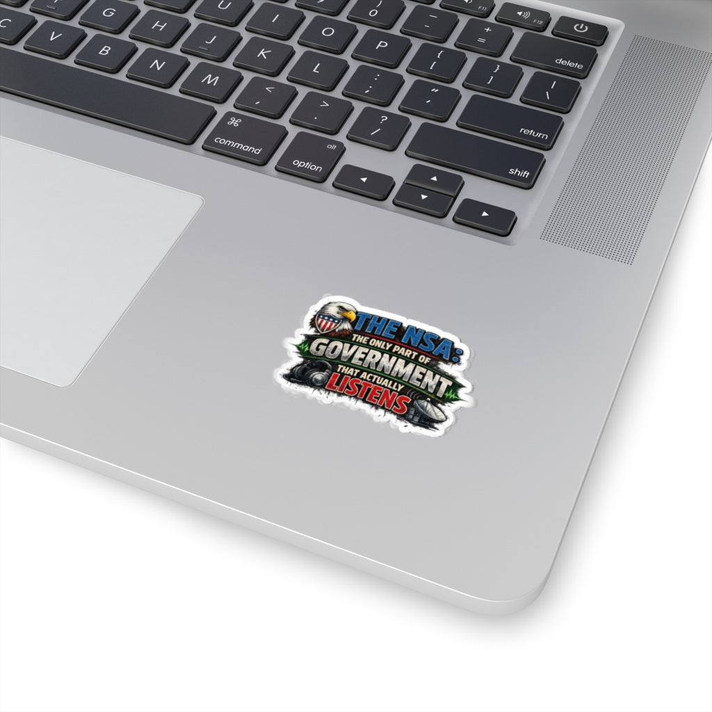 They're Always Listening - Classic | Kiss-Cut Sticker — AttitudeShirts