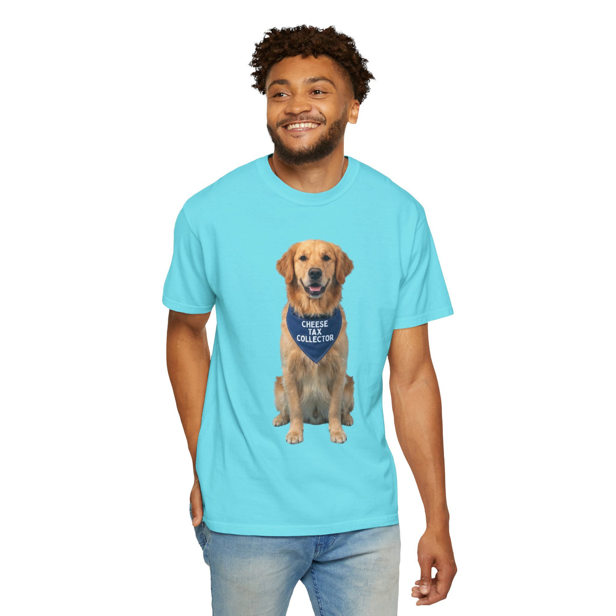 Color: Lagoon Blue | Cheese Tax Unisex Garment-Dyed Tee