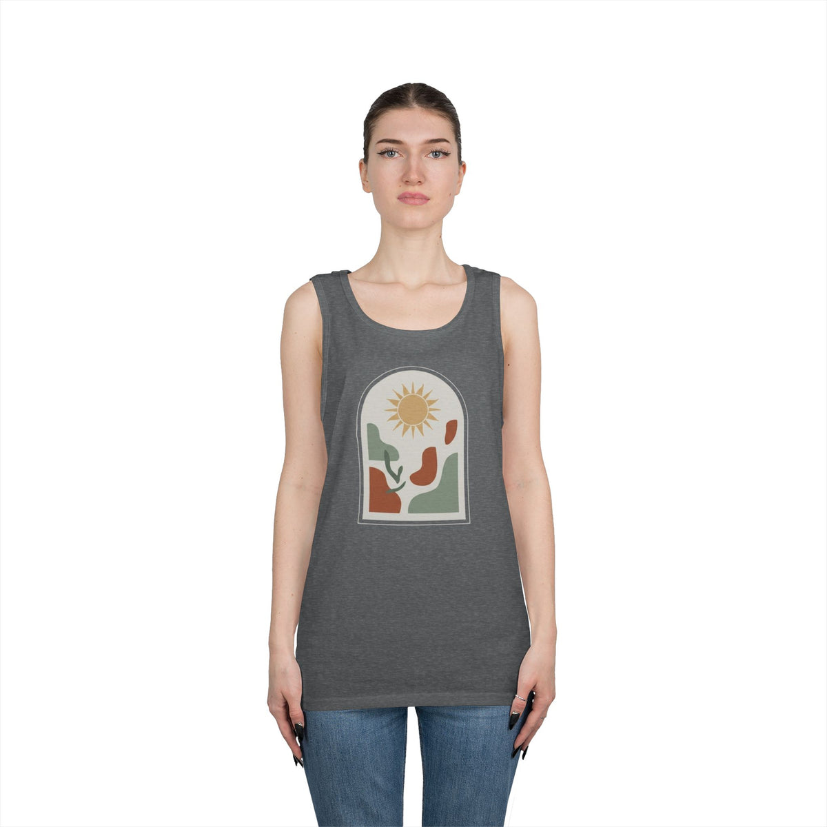 Color: Graphite Heather | Desert Sun Tank Top