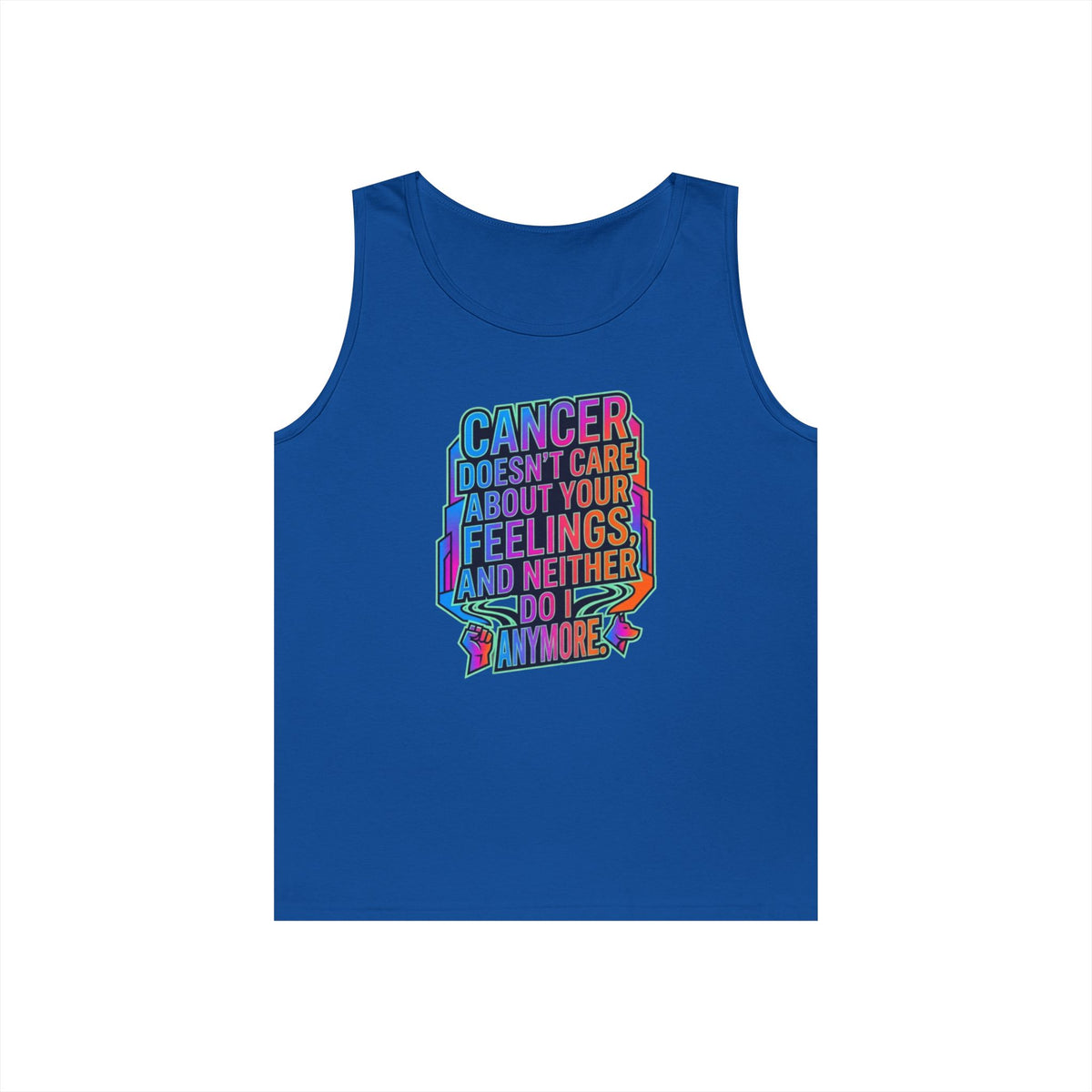 Color: Royal | Cancer Doesn't Care About Your Feelings Tank Top