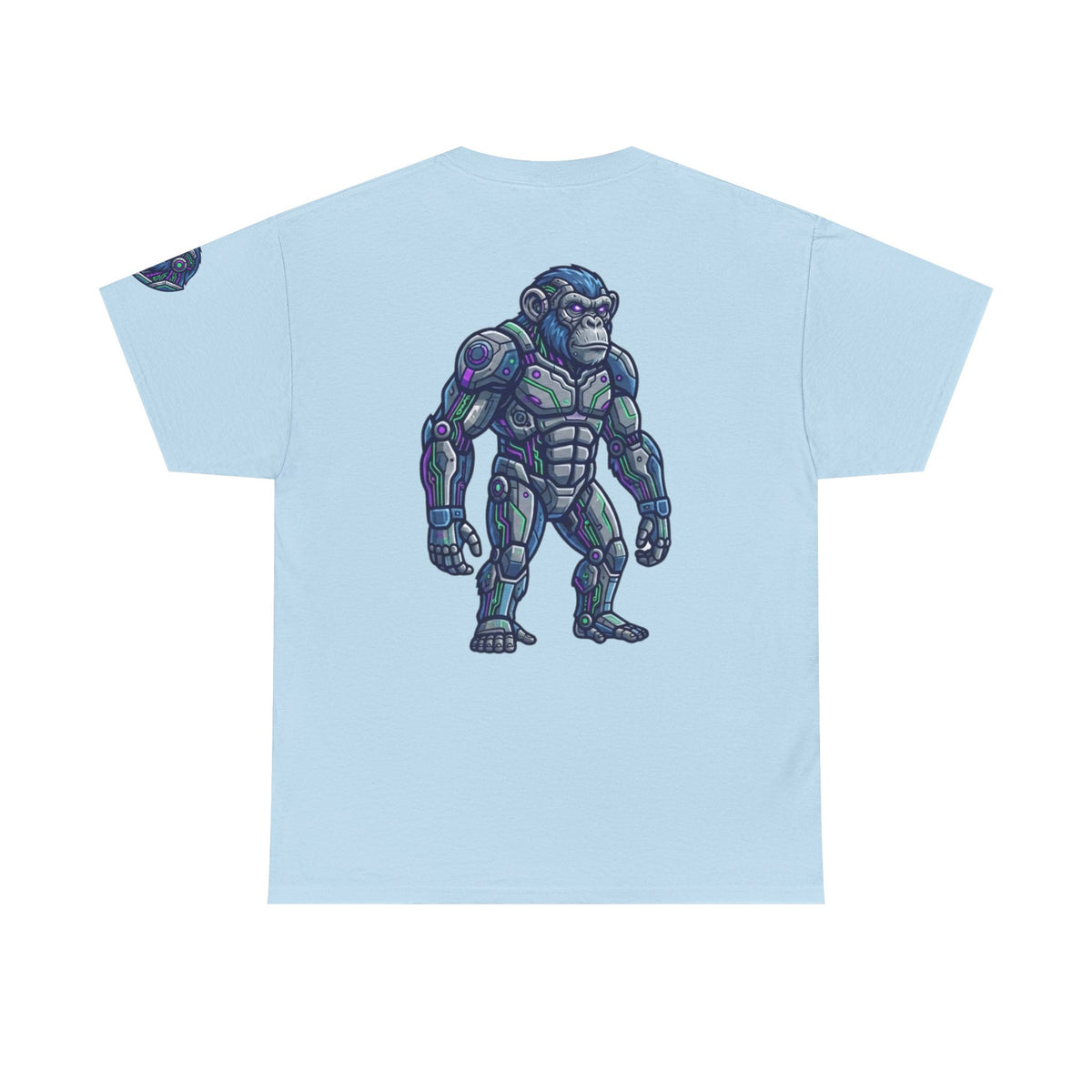 Color: Light Blue | Cyber Chimp Premium Graphic Tee