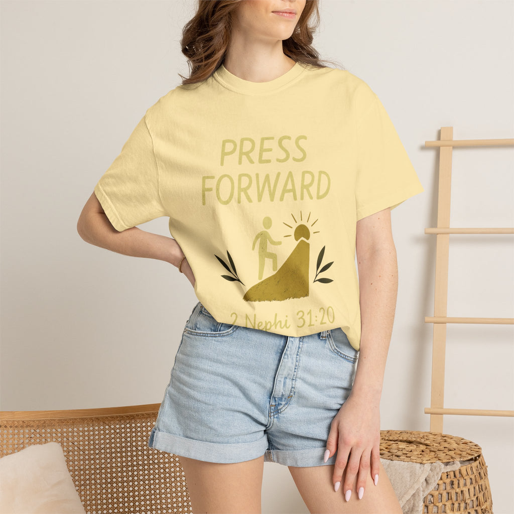 "Press Forward" Unisex Garment-Dyed T-shirt
