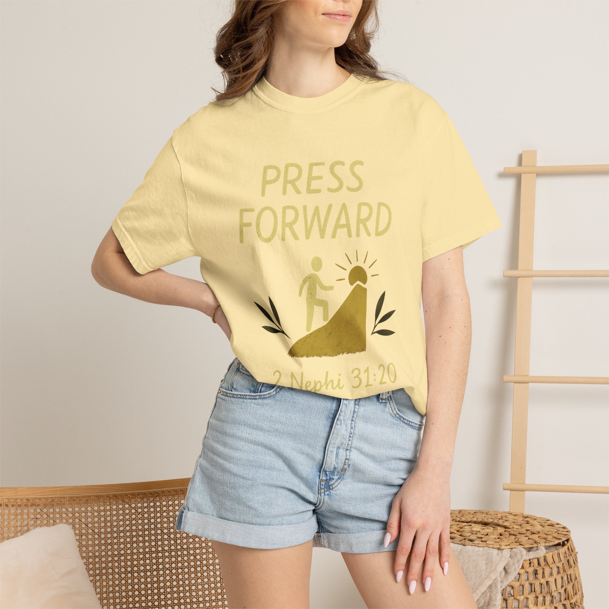 "Press Forward" Unisex Garment-Dyed T-shirt