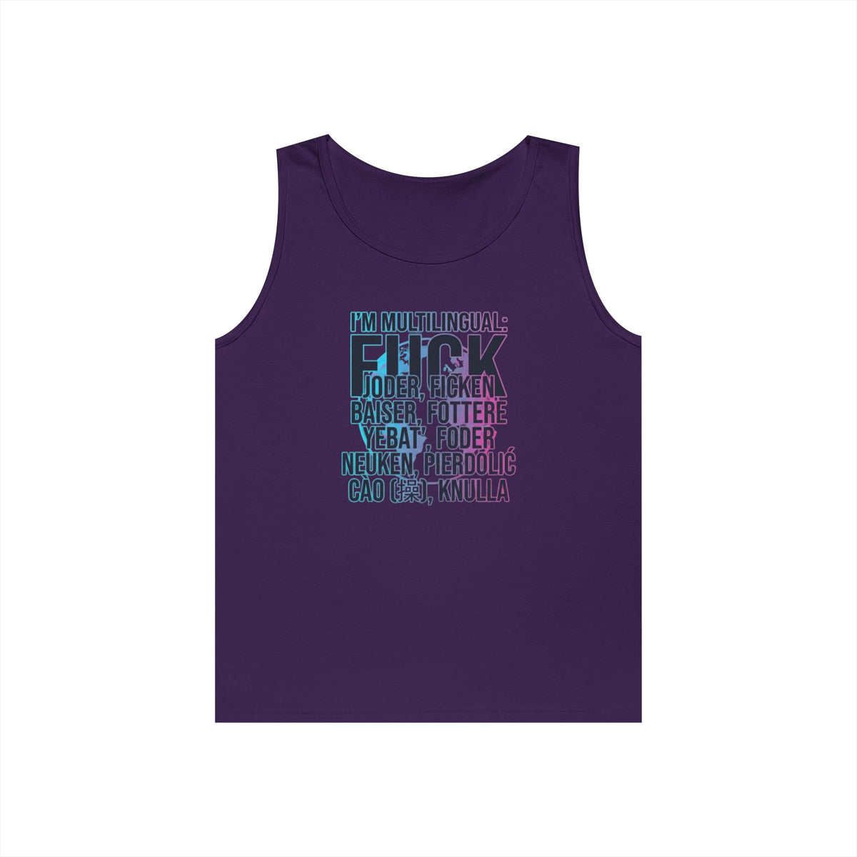 Color: Purple | I'm Multilingual Tank Top