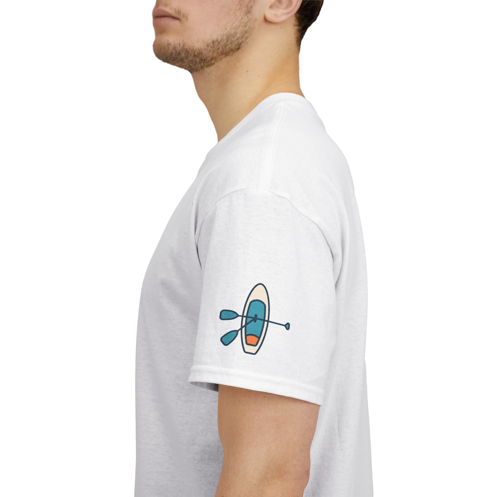 "Mountain Lake Paddle Board" Premium Graphic Tee