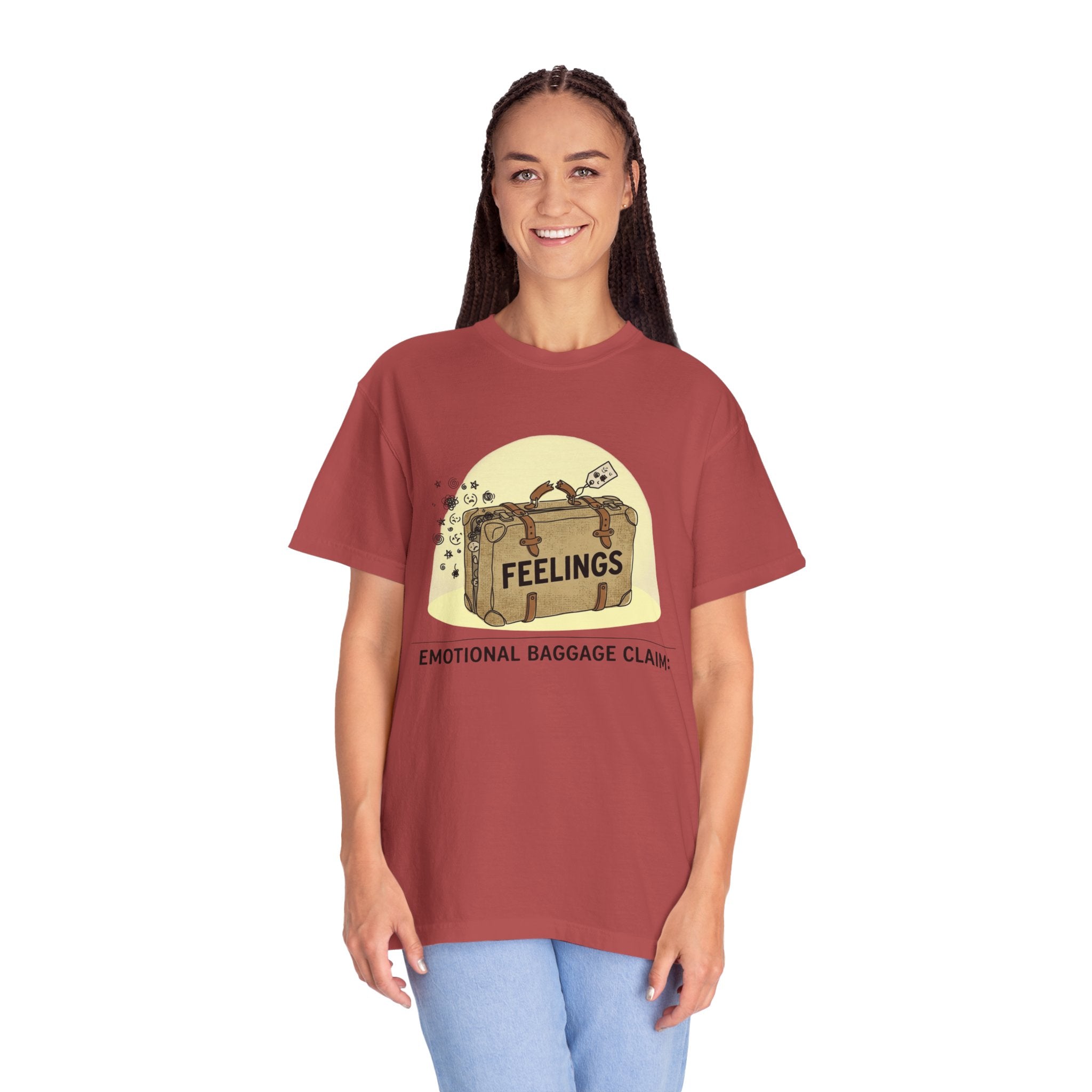 "Emotional Baggage Claim" Unisex Garment-Dyed T-shirt