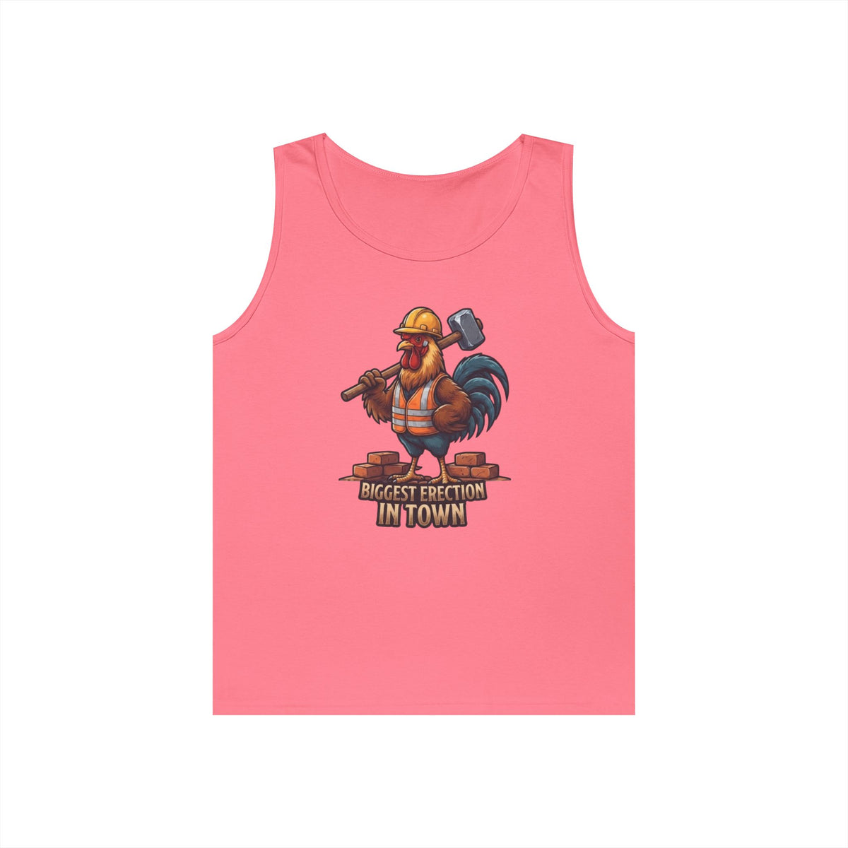 Color: Safety Pink | Biggest Erection in Town Tank Top