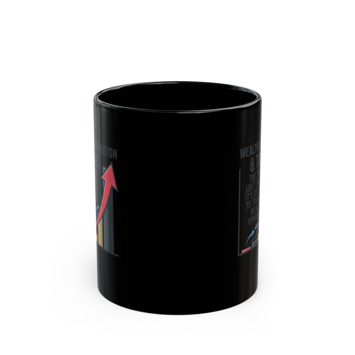 "Protest Series - Follow The Money" Black Ceramic Mug