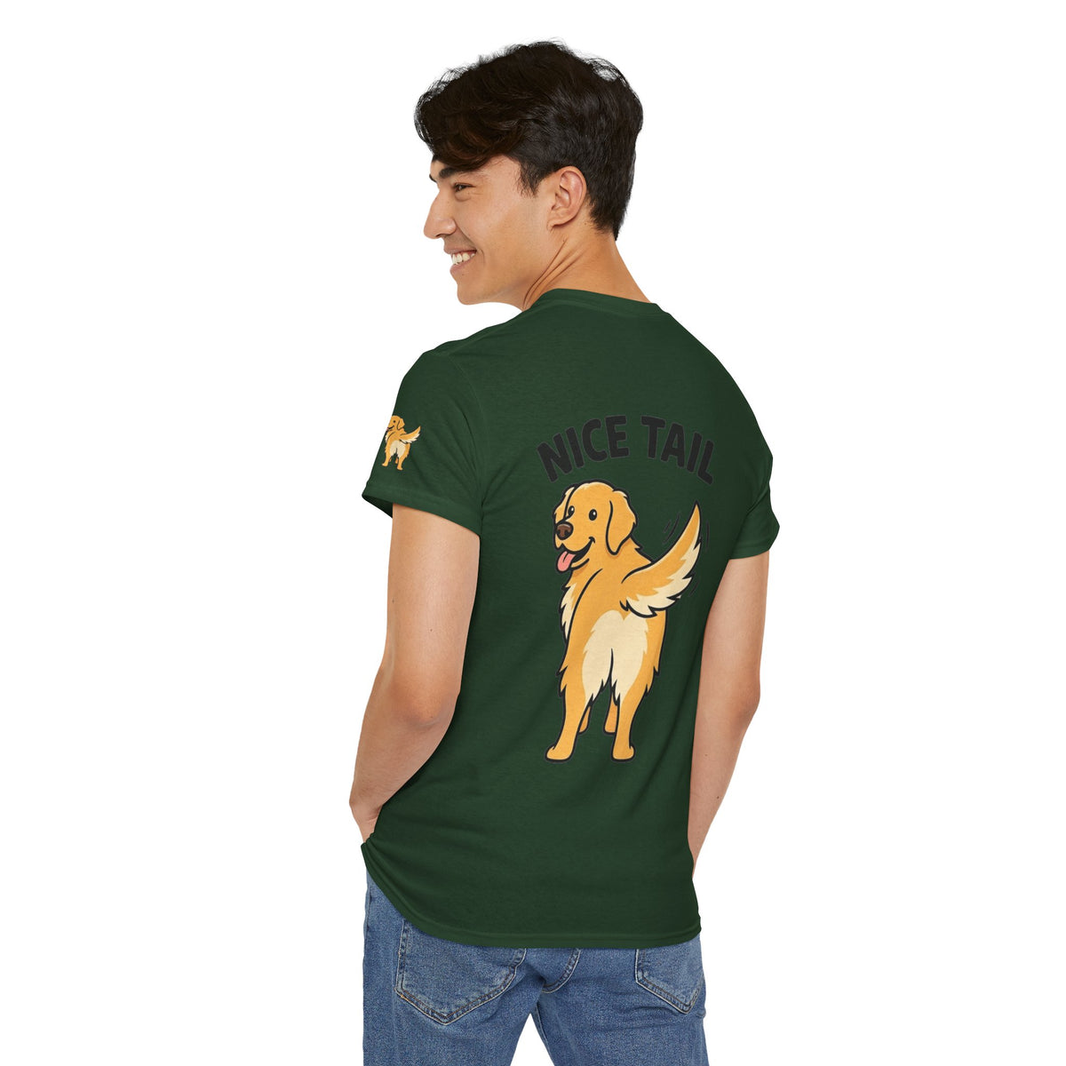 Color: Forest Green | Nice Tail Premium Graphic Tee