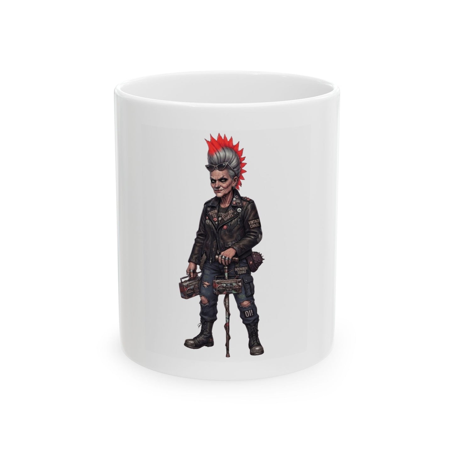 "Roxie" White Ceramic Mug