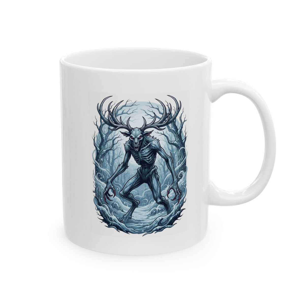 "Wendigo (Algonquian Folklore)" White Ceramic Mug