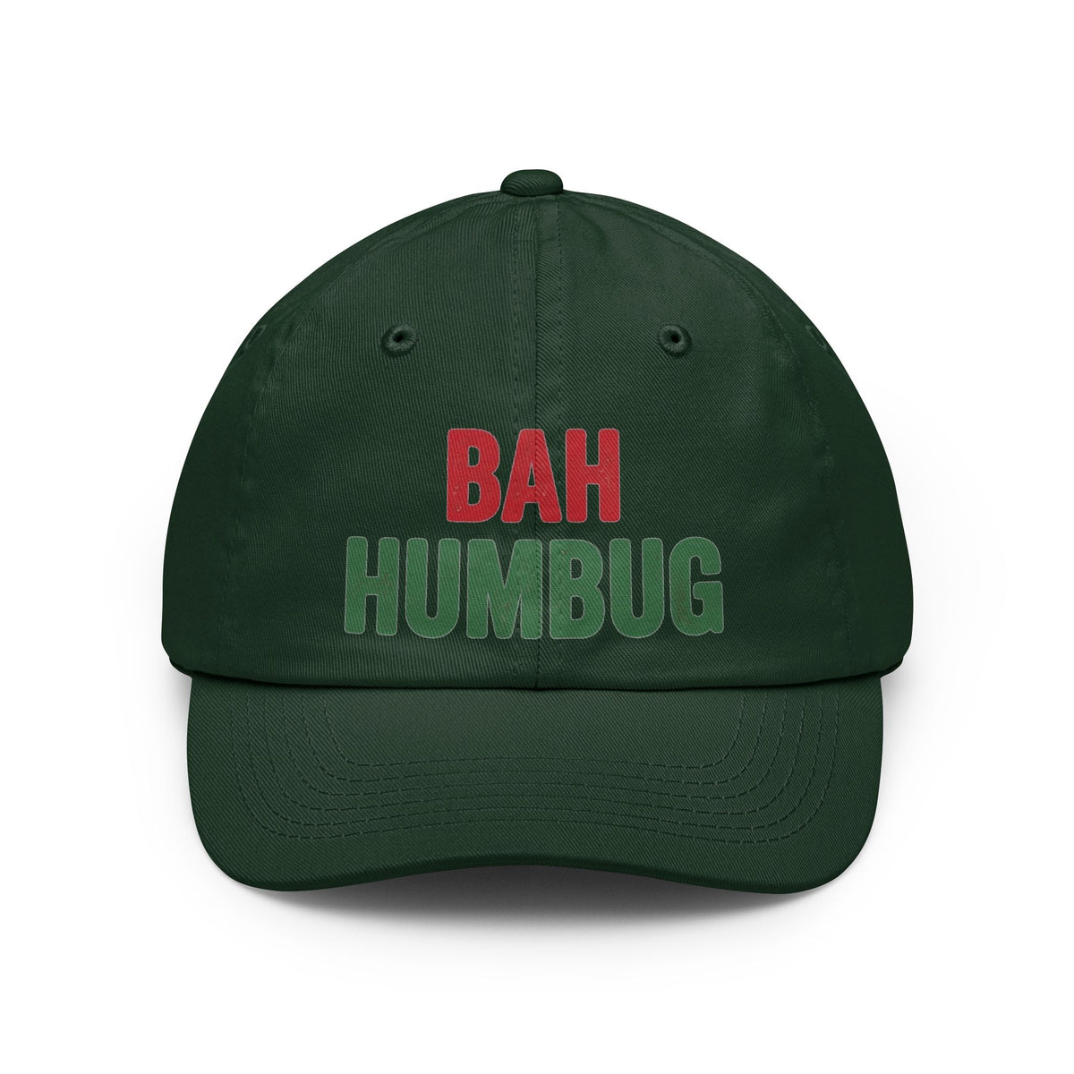 Color: Forest Green | Bah Humburg Dad Hat — Graphic