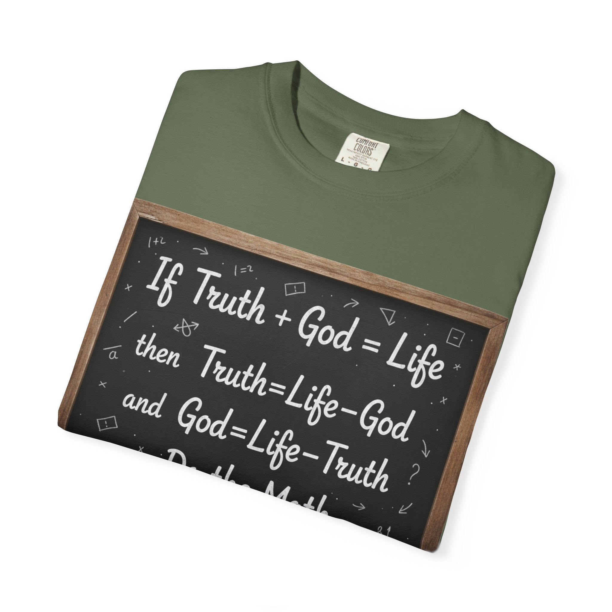 "Do The Math Chalkboard" Unisex Garment-Dyed T-shirt