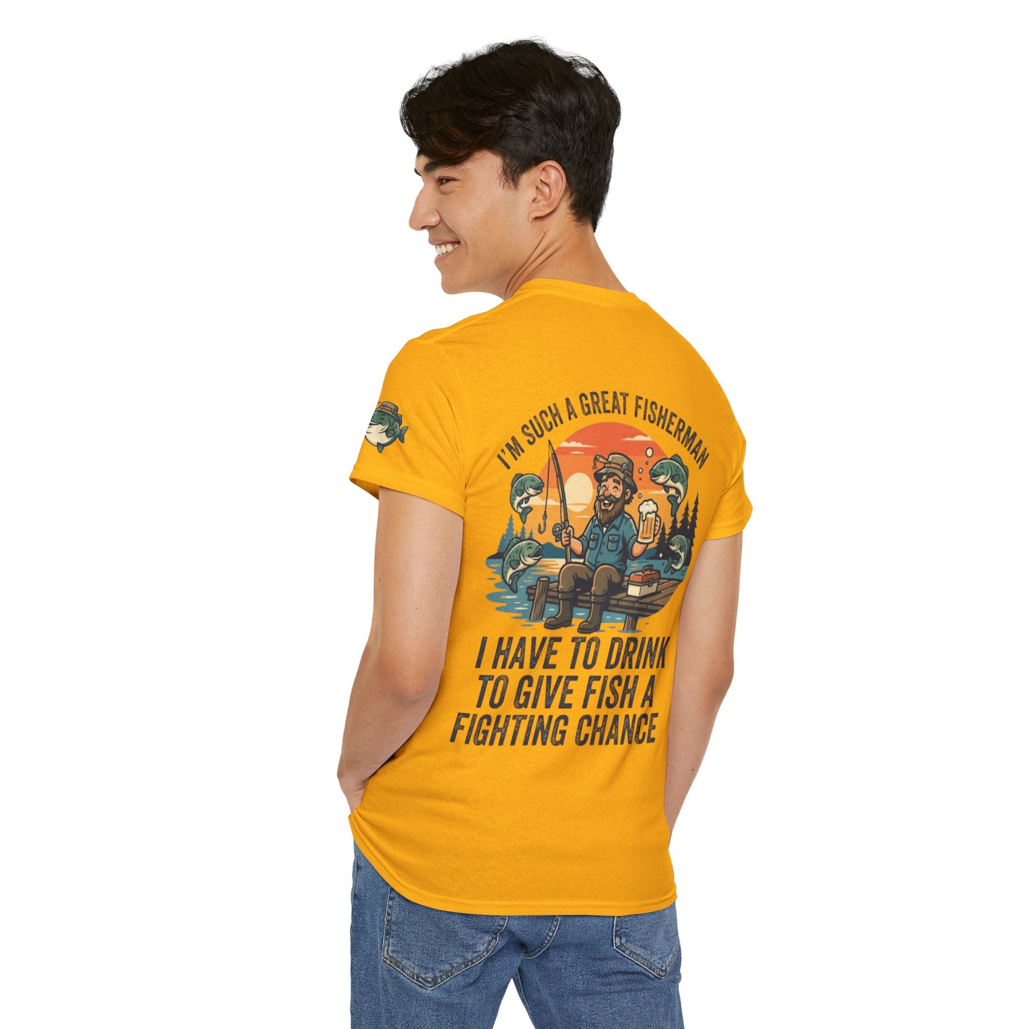 "Drink to Give Fish a Fighting Chance" Premium Graphic Tee