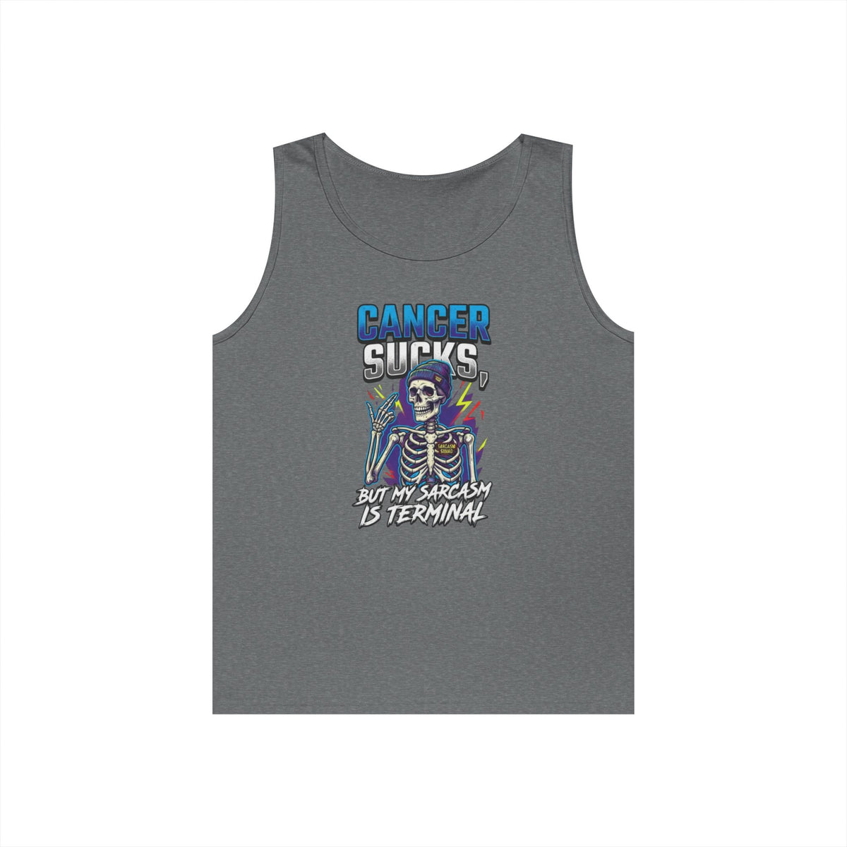Color: Graphite Heather | Cancer Sucks But My Sarcasm Is Terminal Tank Top
