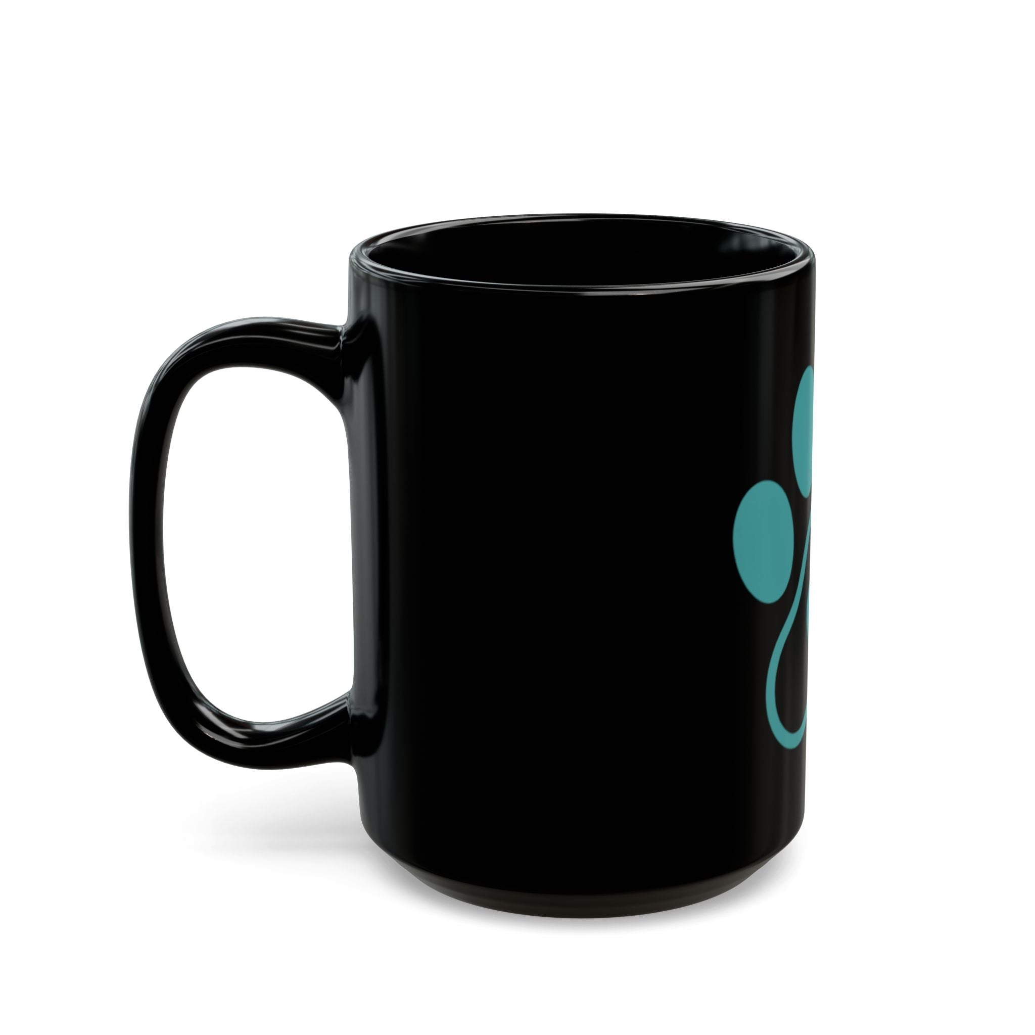 "Dog Mom" Black Ceramic Mug — Graphic