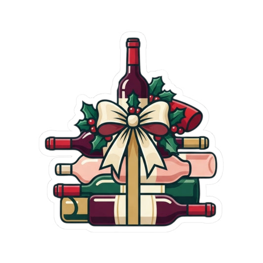 "Santa Bring Me Wine" Sticker