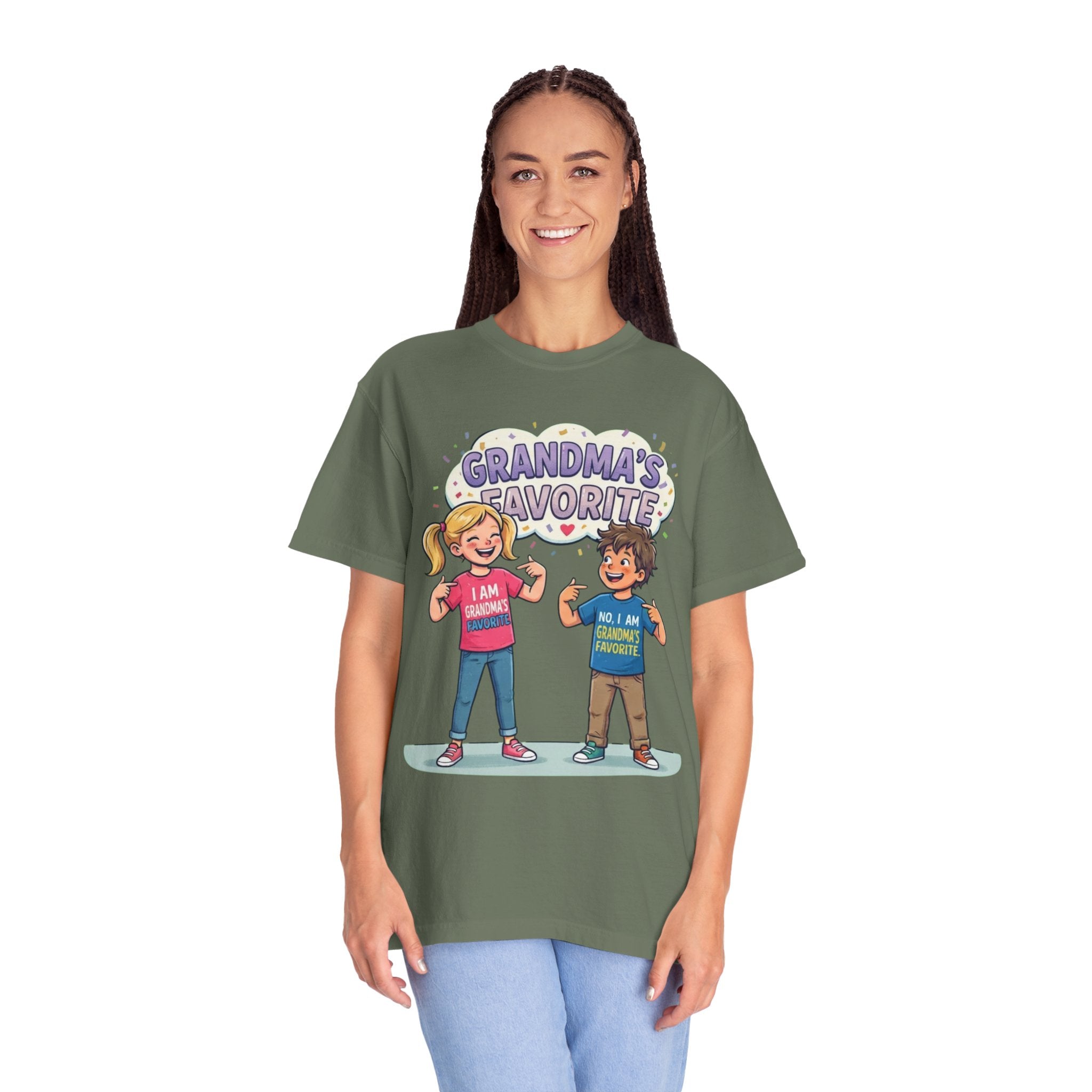 "Grandma's Favorite" Unisex Garment-Dyed Tee