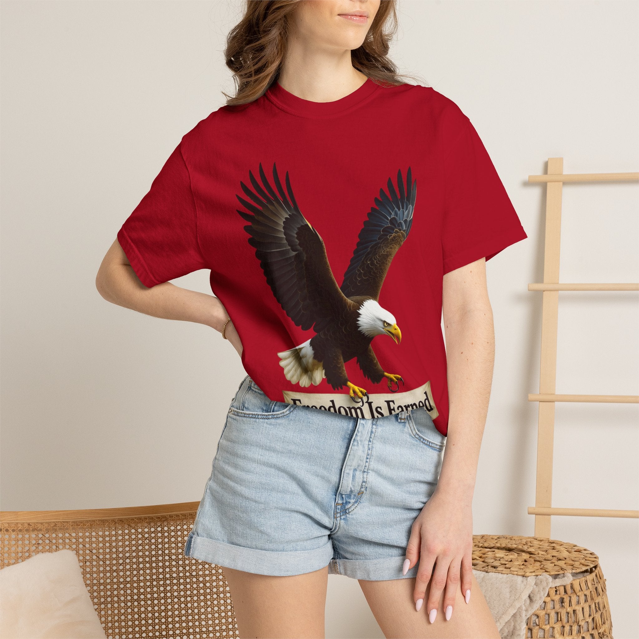 "Freedom is Earned" Unisex Garment-Dyed T-shirt
