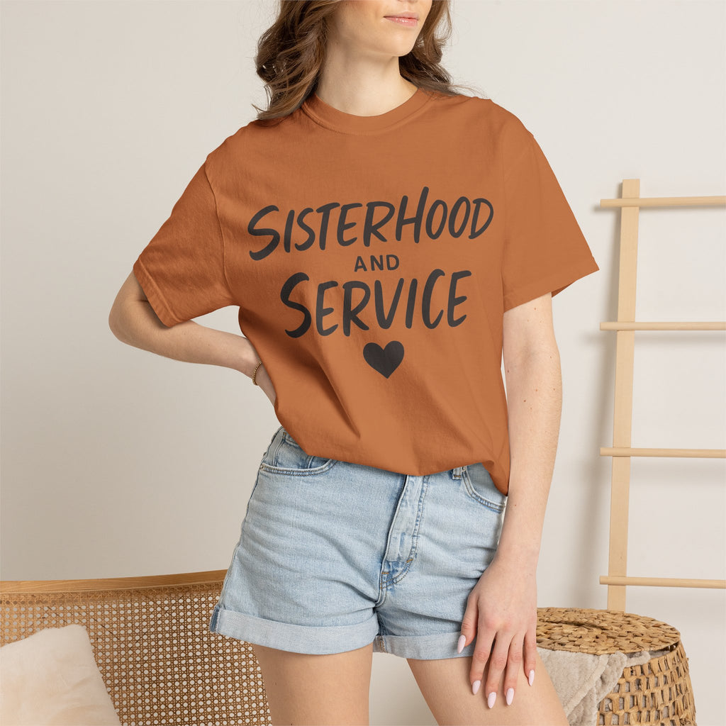 "Sisterhood and Service" Unisex Garment-Dyed T-shirt