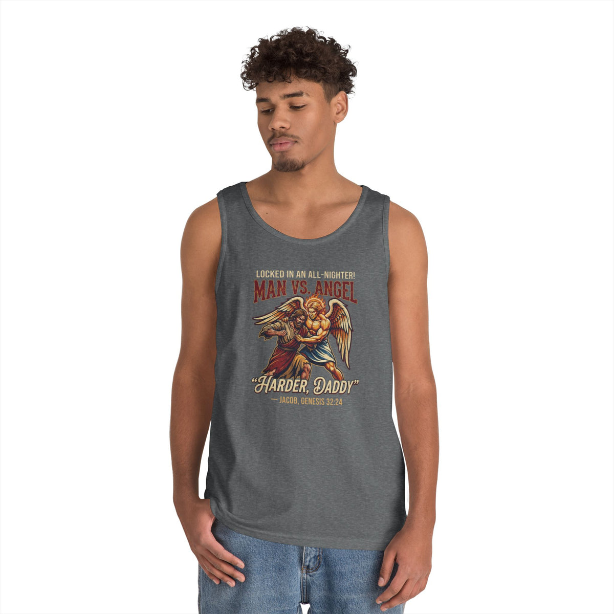 "Good Book Series Man vs Angel" Tank Top