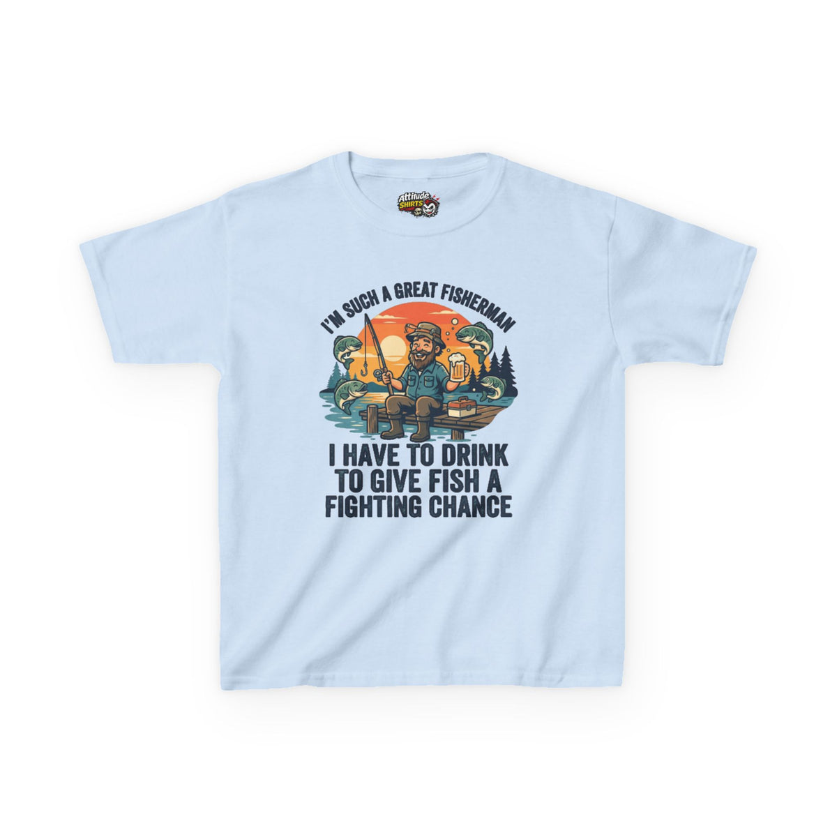 "Drink to Give Fish a Fighting Chance" Kids Tee
