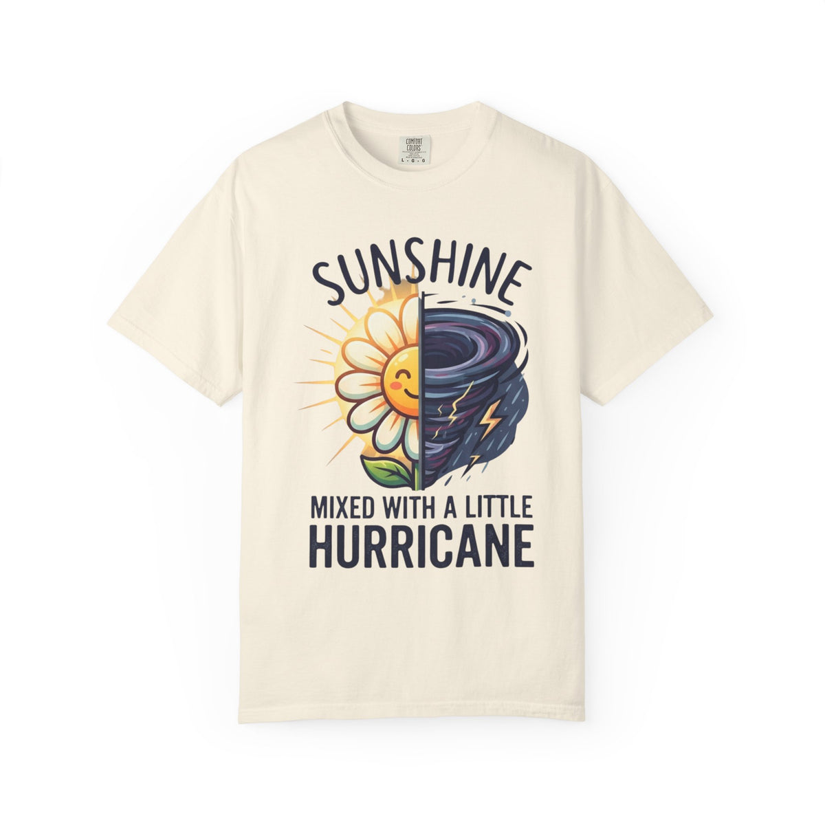 Color: Ivory | Sunshine Mixed With A Little Hurricane Unisex Garment-Dyed Tee
