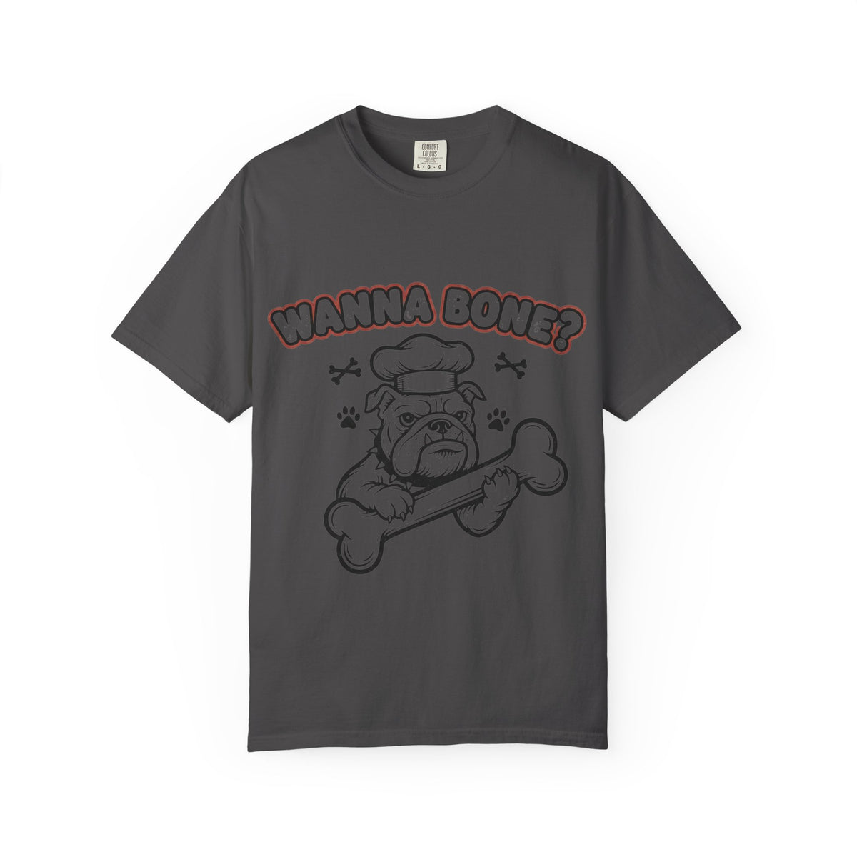 Color: Graphite | Wanna Bone? Unisex Garment-Dyed T-shirt