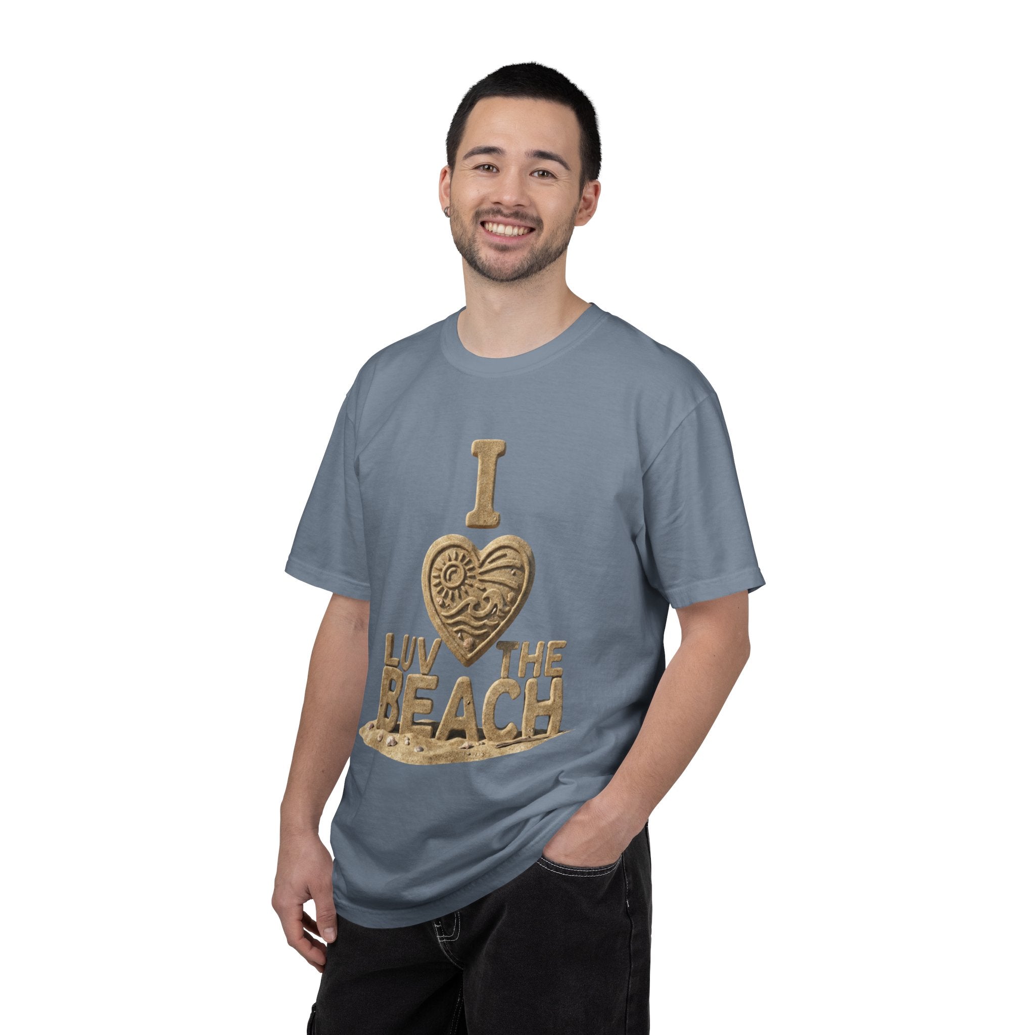 "I Luv The Beach" Unisex Garment-Dyed Tee