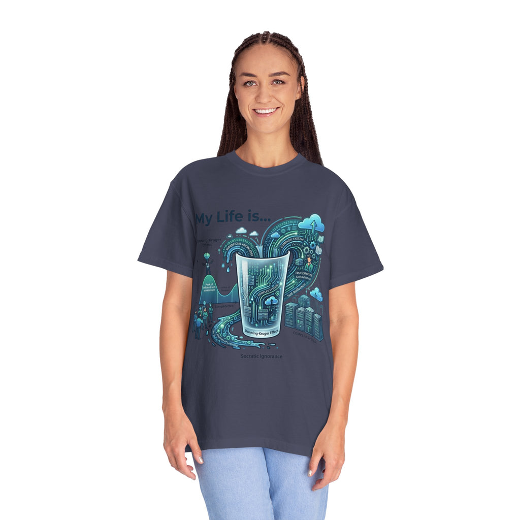 "Dunning Kruger" Unisex Garment-Dyed T-shirt