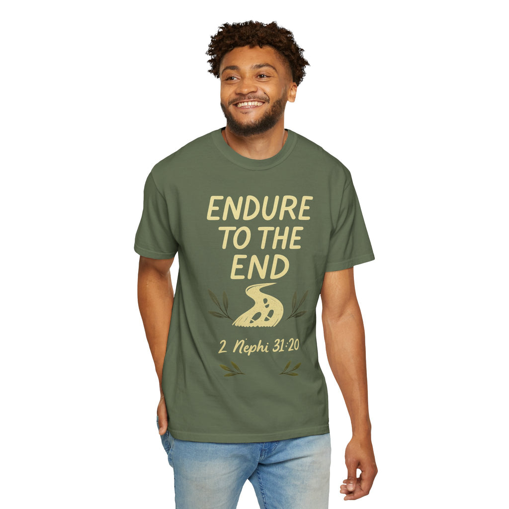 "Endure to the End" Unisex Garment-Dyed T-shirt