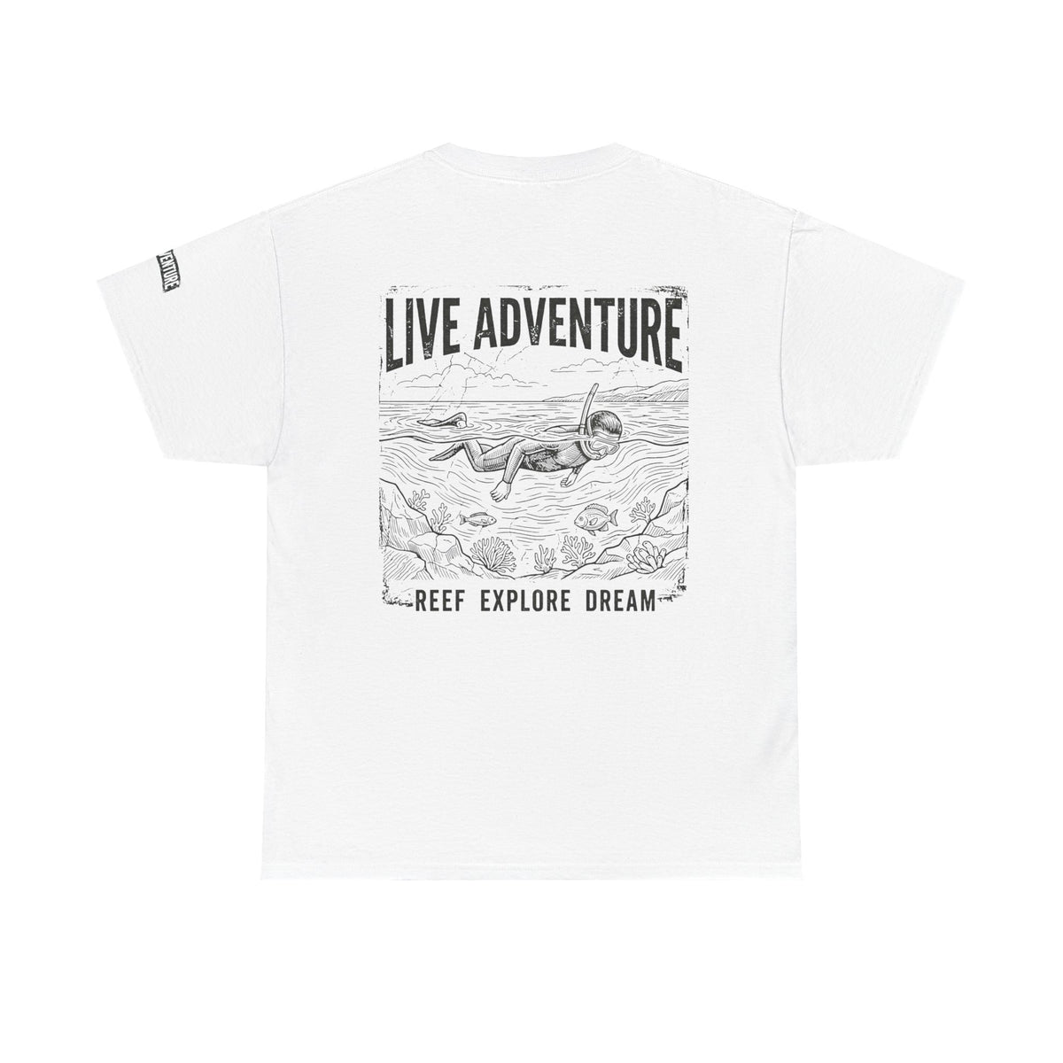 Color: White | Live Adventure Surfing Premium Graphic Tee