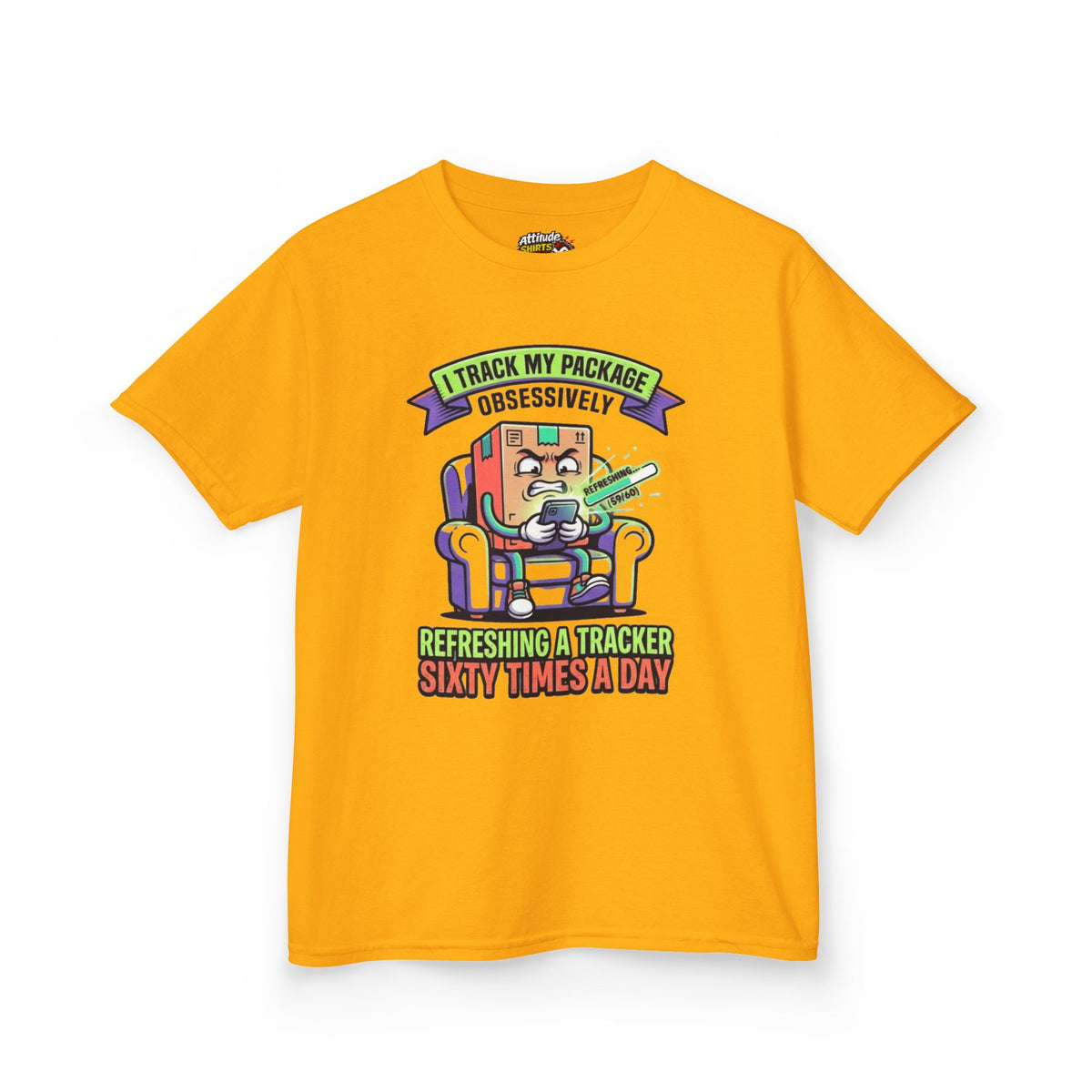 "I Track My Package Obsessively" Kids Tee