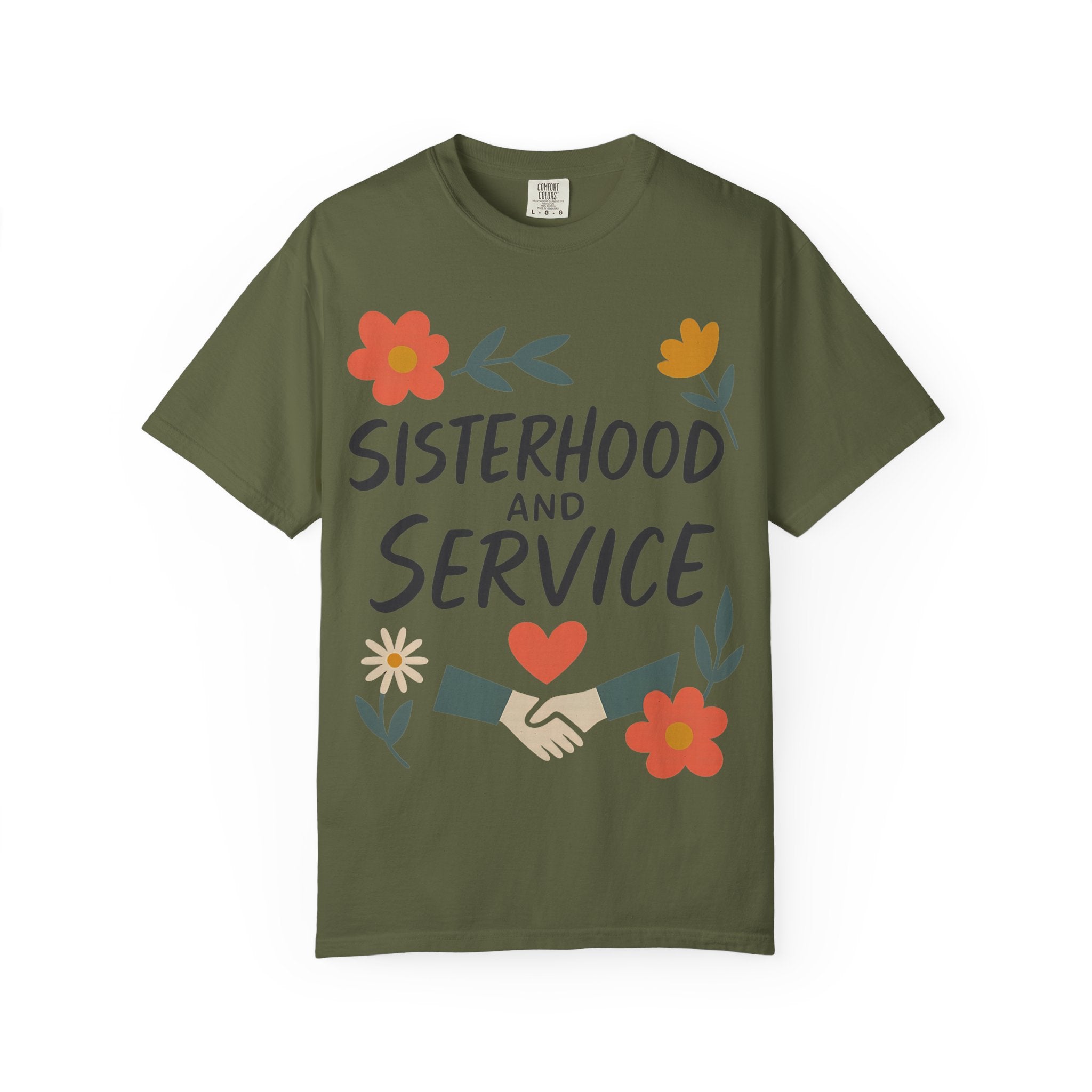 "Sisterhood and Service" Unisex Garment-Dyed T-shirt