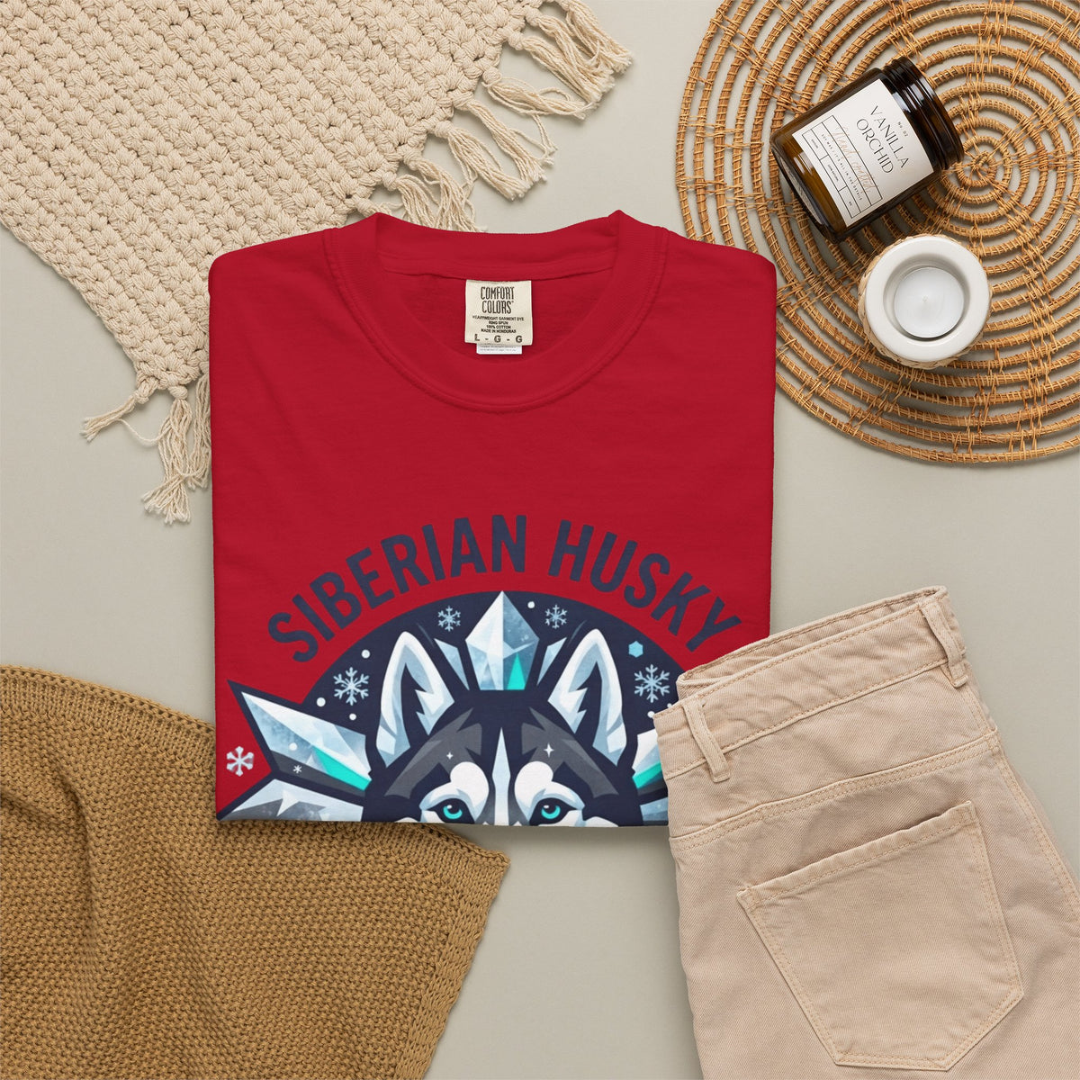 "Siberian Husky Loyal & Free" Unisex Garment-Dyed Tee