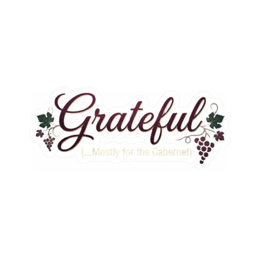 "Grateful for the Carbernet" Sticker — Main