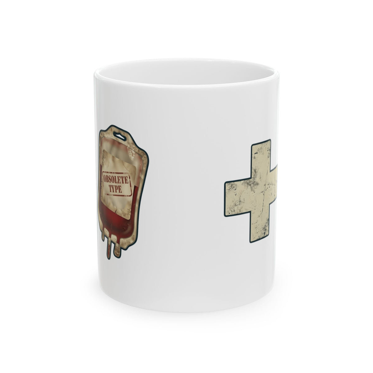 "Blood Type" White Ceramic Mug — Graphic