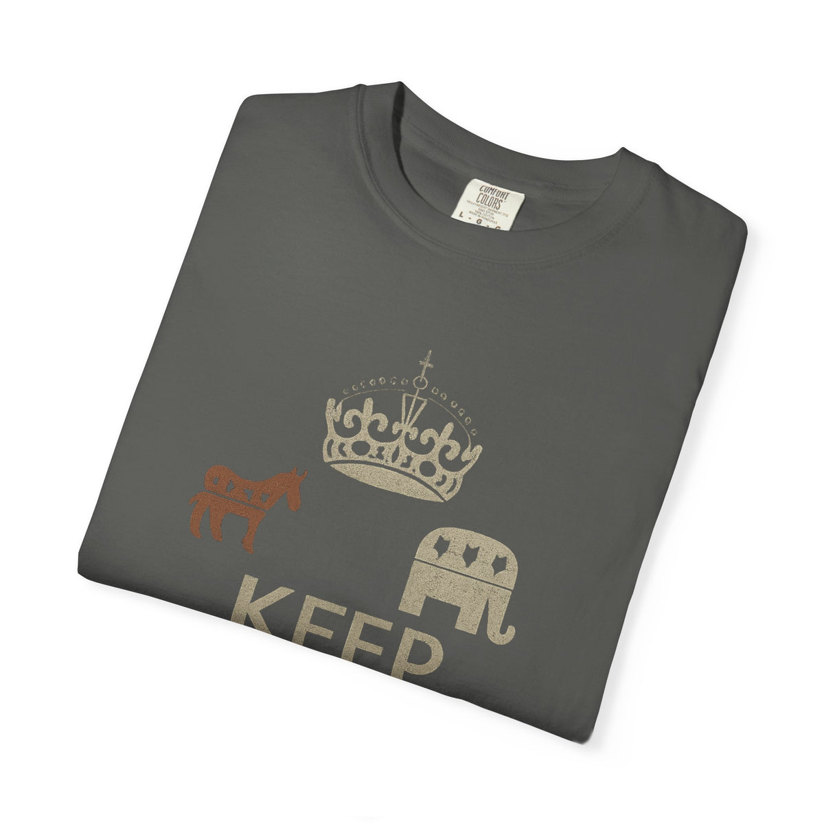 ""KEEP CALM AND BLAME THE OTHER PARTY" Unisex Garment-Dyed T-shirt