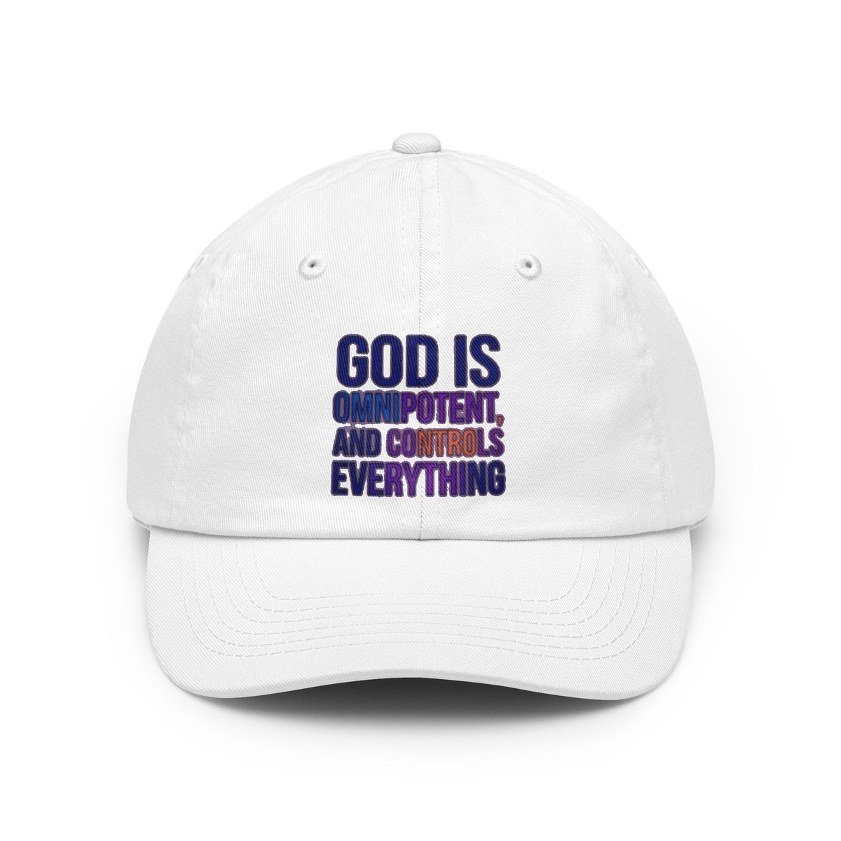 Color: White | God Controls Everything Dad Hat