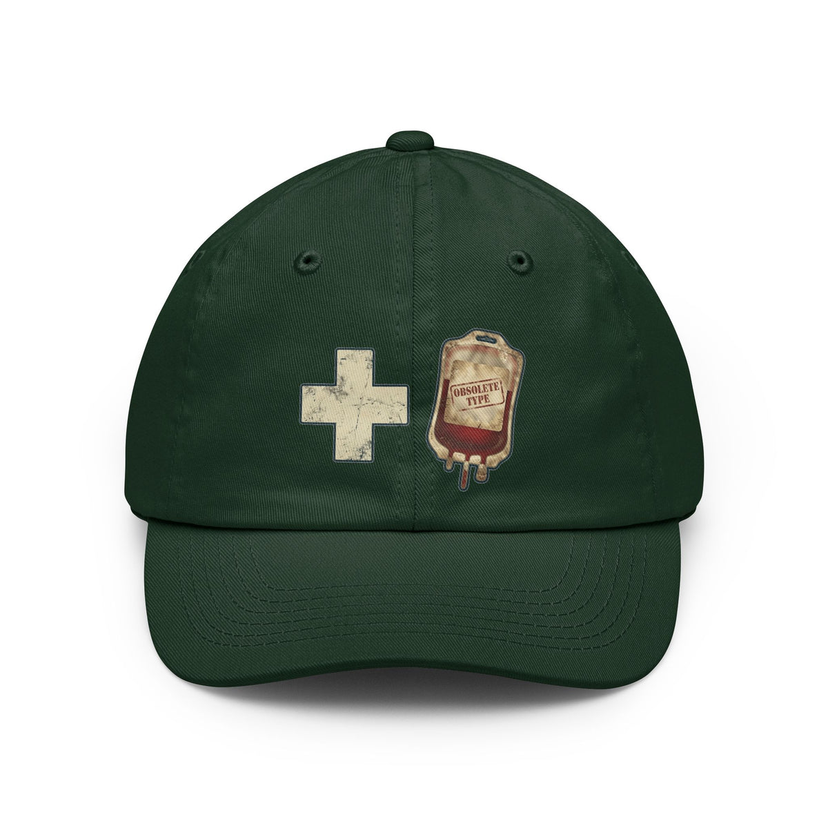 Color: Forest Green | Blood Type Dad Hat