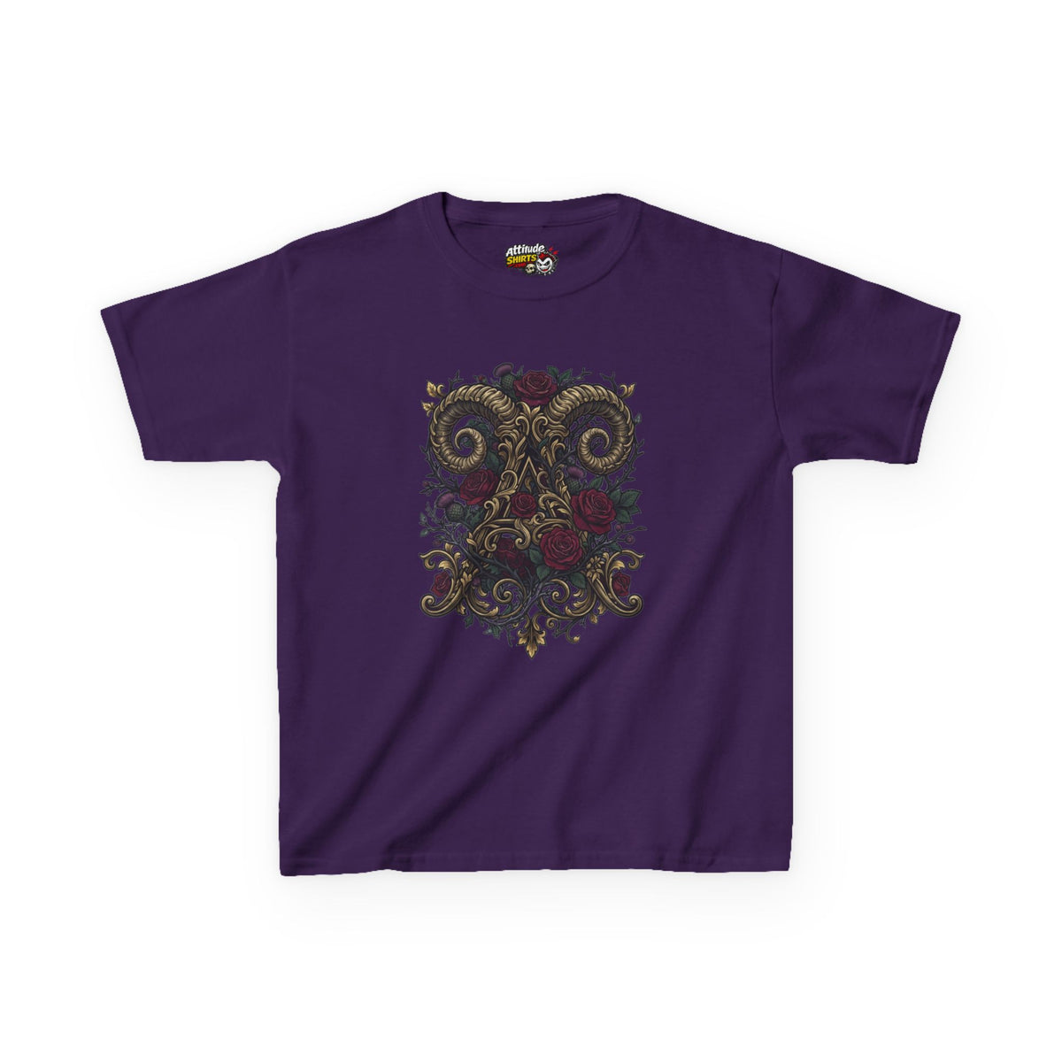 Floral Monogram Aries Kids Tee