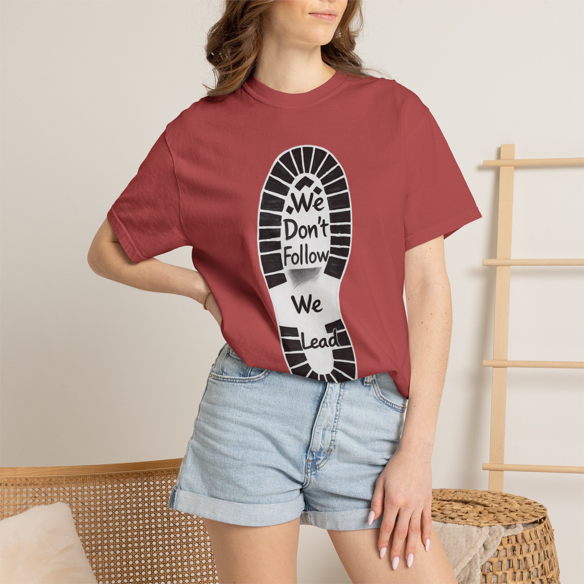 "We Don't Follow-We Lead" Unisex Garment-Dyed T-shirt