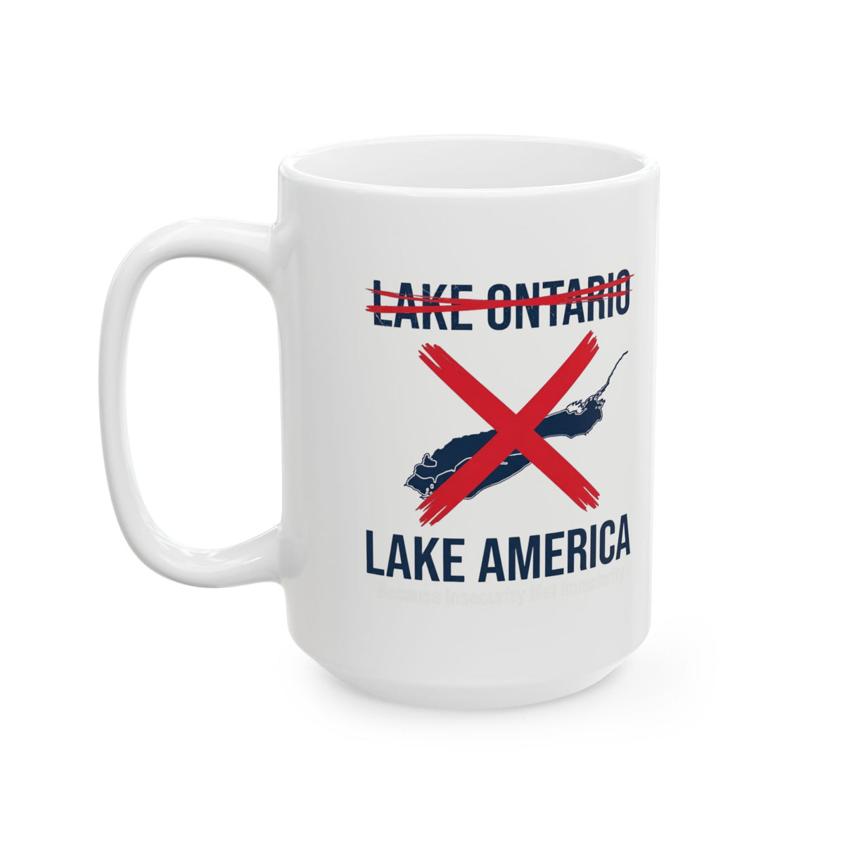"Lake America" White Ceramic Mug