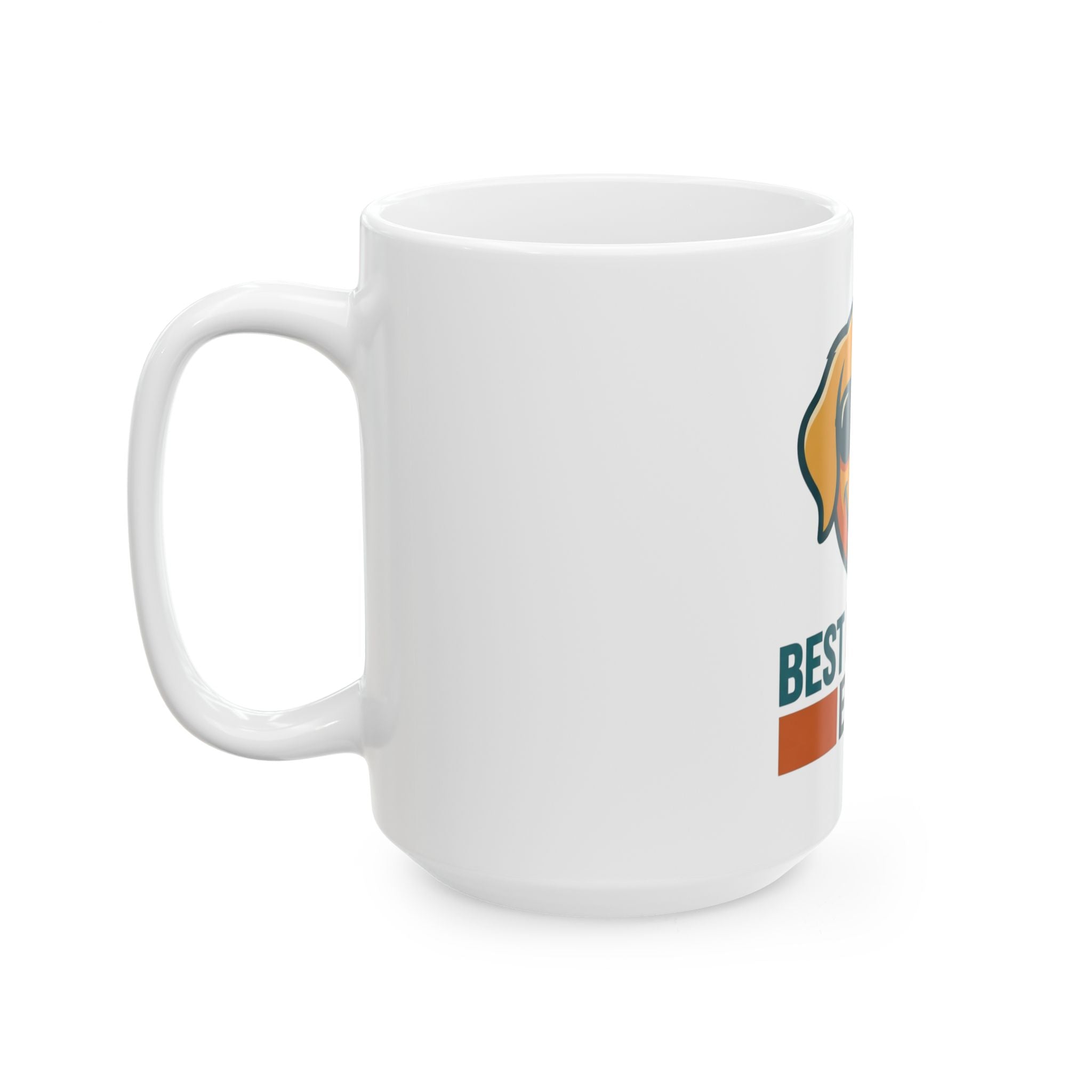 "Best Dog Dad" White Ceramic Mug — Graphic